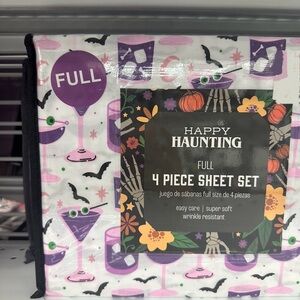 Happy Haunting Halloween Cocktails Martini Old Fashioned Full Sheet Set